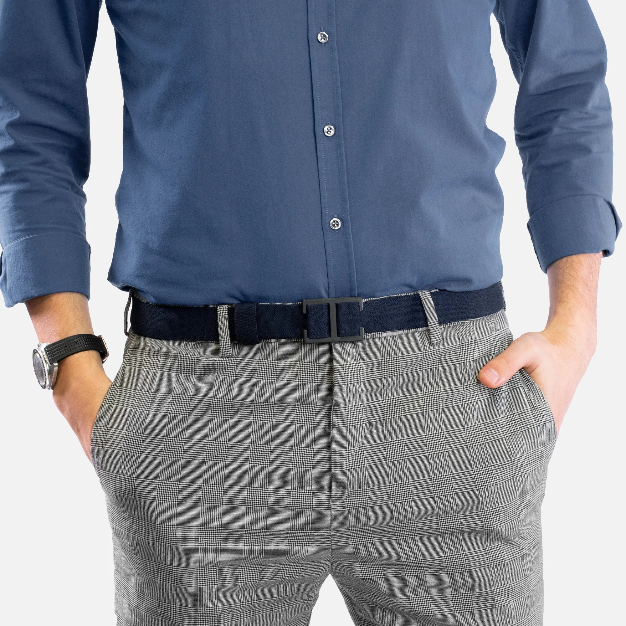 black - navy blazer
